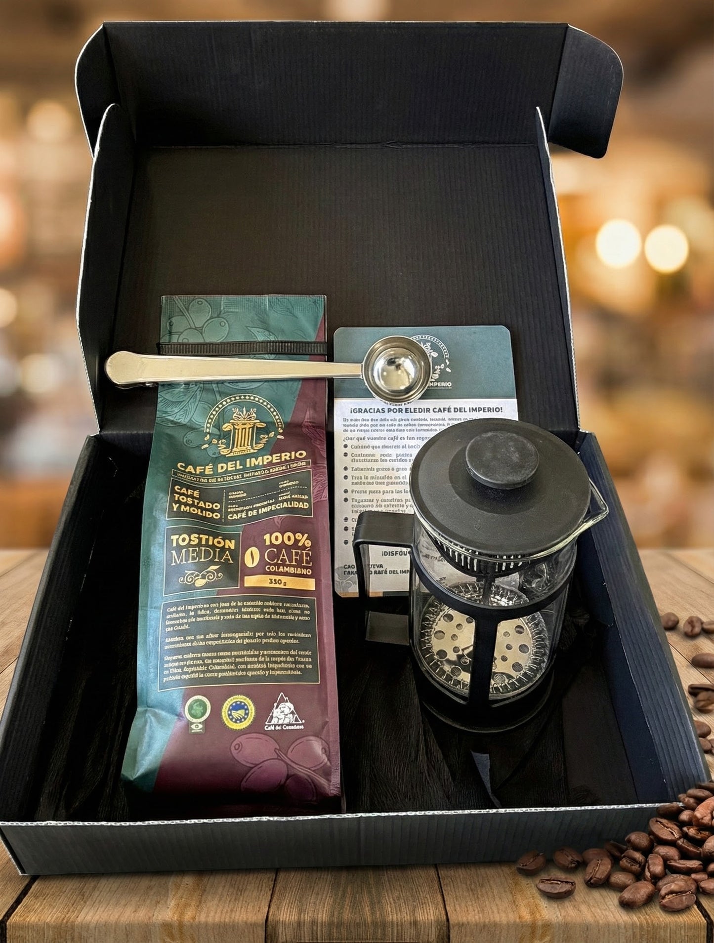 Kit prensa 350 ml-cuchara-café