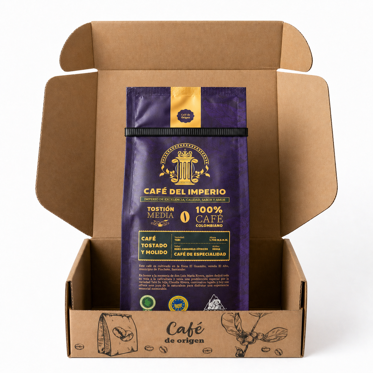 Caja de café variedad Tabi de 340 g — Café del Imperio